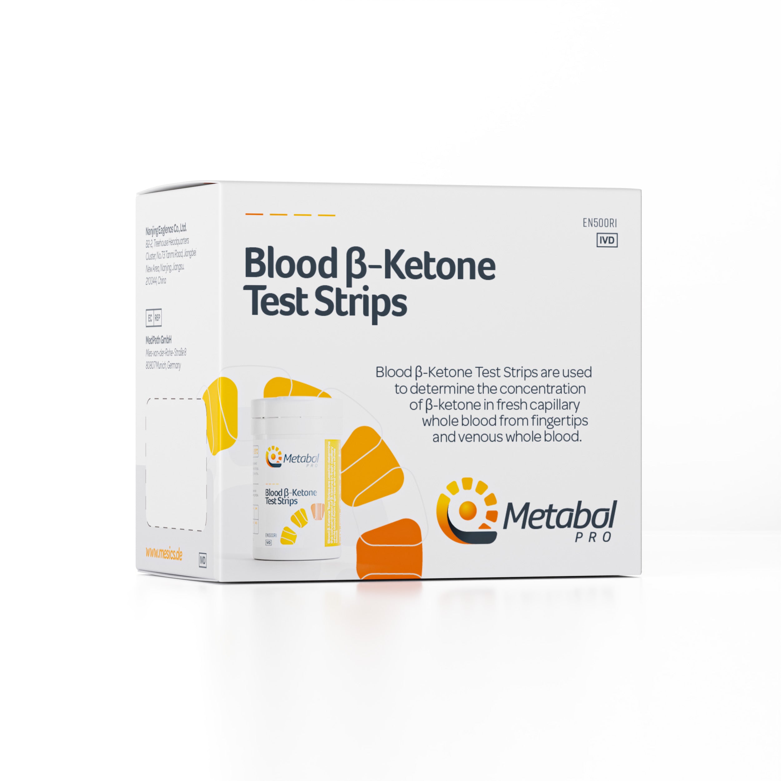 β-Ketone Test Strips (50 Pieces per Box)