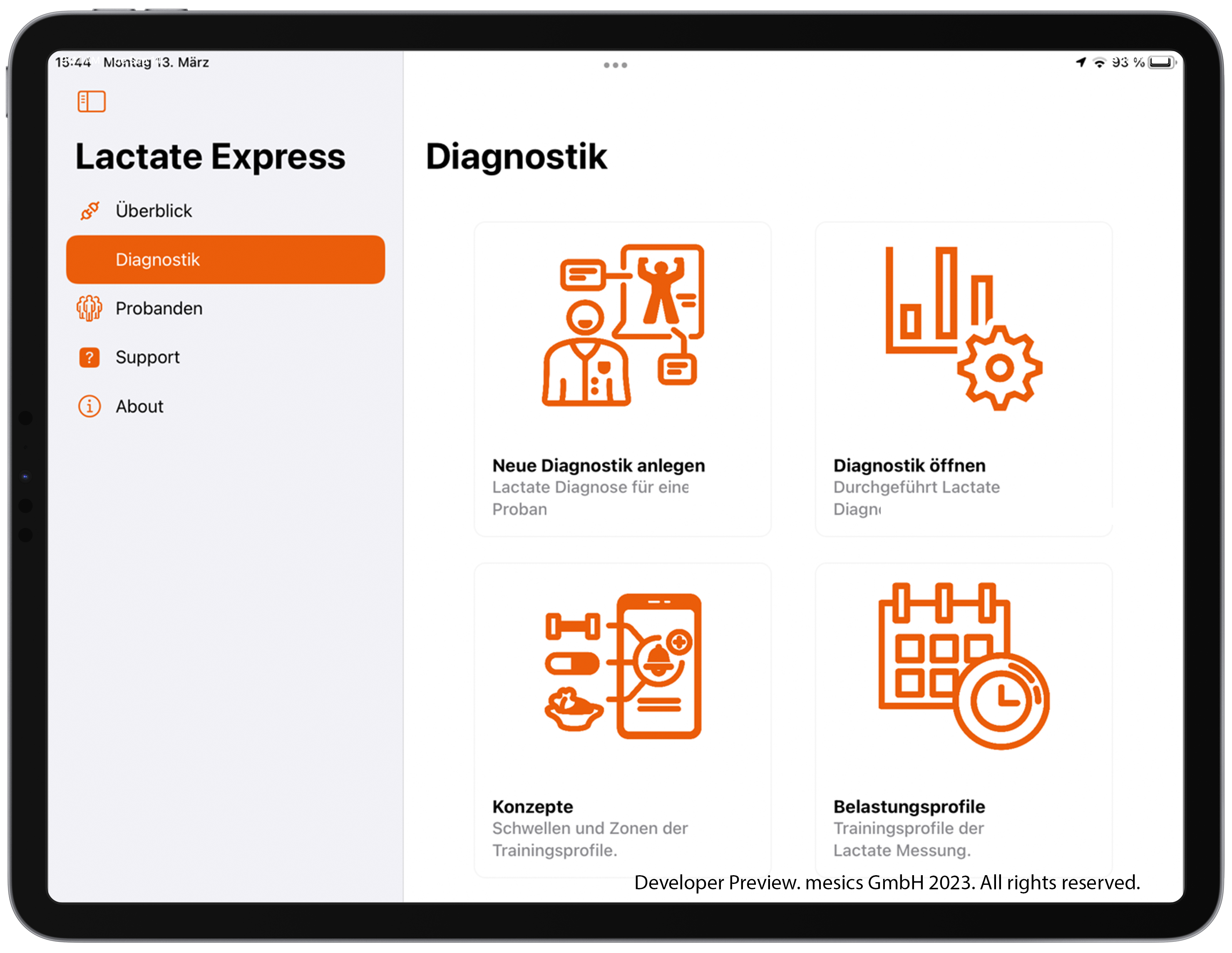 mesics kündigt Lactate Express Mobile an